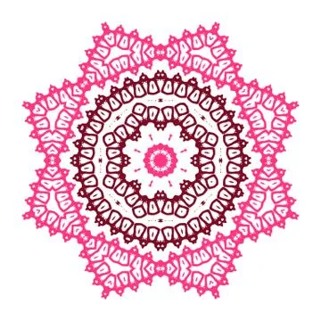 Colorful mandala on the white background. Stock Illustration