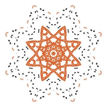 Colorful mandala on the white background. Stock Illustration