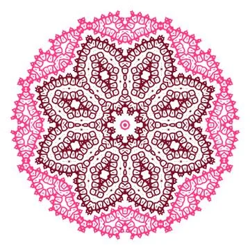 Colorful mandala on the white background. Stock Illustration