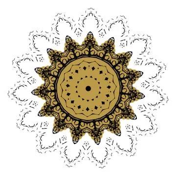 Colorful mandala on the white background. Stock Illustration