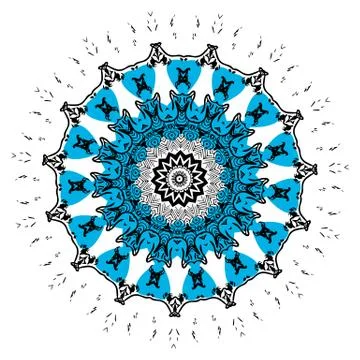 Colorful mandala on the white background. Stock Illustration