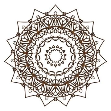 Colorful mandala on the white background. Stock Illustration