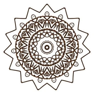 Colorful mandala on the white background. Stock Illustration