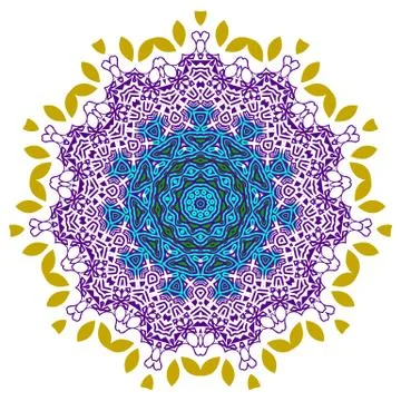 Colorful mandala on the white background. Stock-Illustration