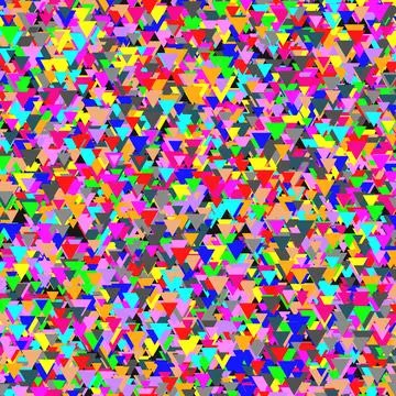 Colorful of many triangles with the tip down randomly arranged ideal as a g.. 写真素材