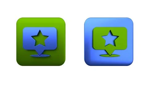 Colorful Map pointer with star icon isolated on white background. Star favo.. Stockillustratie