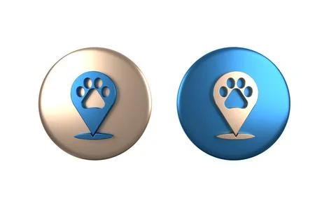 Colorful Map pointer with veterinary medicine hospital, clinic or pet shop .. 库存插图
