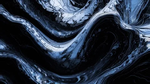 Colorful marble liquid flow has unique and beautiful pattern lines. 4K Stock Footage 295707831