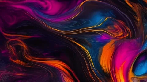 Colorful marble liquid flow has unique and beautiful pattern lines. 4K Stock Footage 295713747