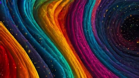 Colorful marble liquid flow has unique and beautiful pattern lines. 4K Stock Footage 295715253