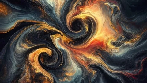 Colorful marble liquid flow has unique and elegand swirl pattern gold red Stock-Footage 295719899