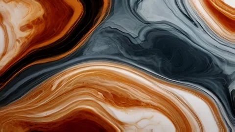 Colorful marble liquid flow has unique and beautiful golden sand line pattern.4K Stock-Footage 295720117
