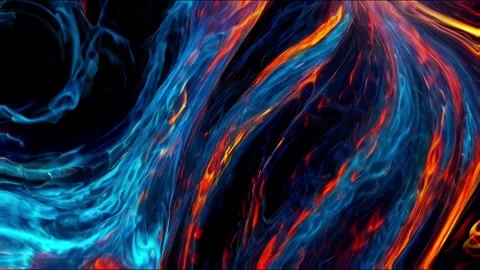 Colorful marble liquid flow has unique and beautiful pattern lines. 4K Stock-Footage 295720194