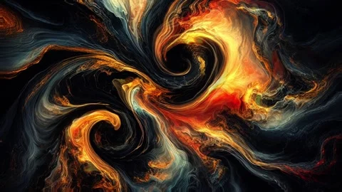 Colorful marble liquid flow has unique and beautiful golden sand line pattern.4K Stock-Footage 295720280