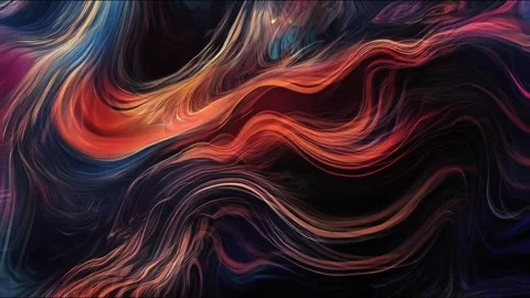 Colorful marble liquid flow has unique and beautiful golden sand line pattern.4K Stock-Footage 295746352