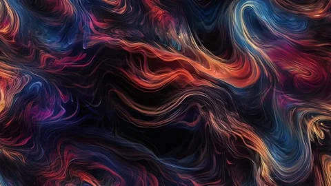 Colorful marble liquid flow has unique and beautiful golden sand line pattern.4K Stock-Footage 295746392