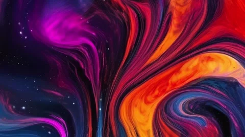 Colorful marble liquid flow has unique and beautiful golden sand line pattern.4K Stock-Footage 295746565