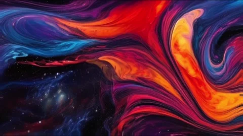 Colorful marble liquid flow has unique and beautiful golden sand line pattern.4K Stock-Footage 295746591