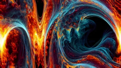 Colorful marble liquid flow has unique and beautiful golden sand line pattern.4K Stock-Footage 295746641