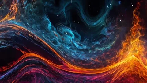 Colorful marble liquid flow has unique and beautiful golden sand line pattern.4K Stock-Footage 295746679