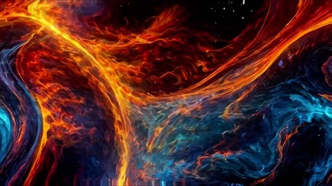 Colorful marble liquid flow has unique and beautiful golden sand line pattern.4K Stock-Footage 295746711