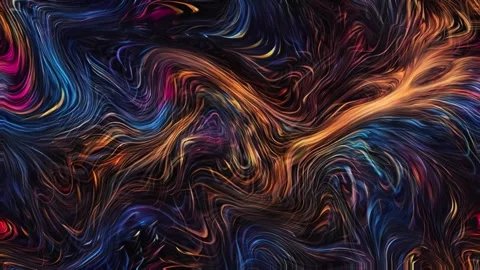 Colorful marble liquid flow has unique and beautiful golden sand line pattern.4K Stock-Footage 295746787