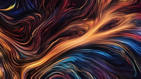 Colorful marble liquid flow has unique and beautiful golden sand line pattern.4K Stock-Footage 295746807