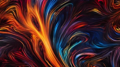 Colorful marble liquid flow has unique and beautiful golden sand line pattern.4K Stock-Footage 295746924