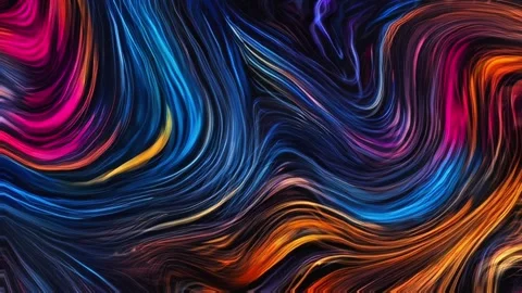 Colorful marble liquid flow has unique and beautiful pattern lines. 4K Stock-Footage 295747005