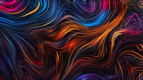 Colorful marble liquid flow has unique and beautiful golden sand line pattern.4K Stock-Footage 295747035
