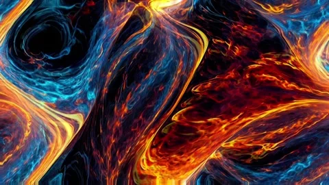 Colorful marble liquid flow has unique and beautiful golden sand line pattern.4K Stock-Footage 295747084