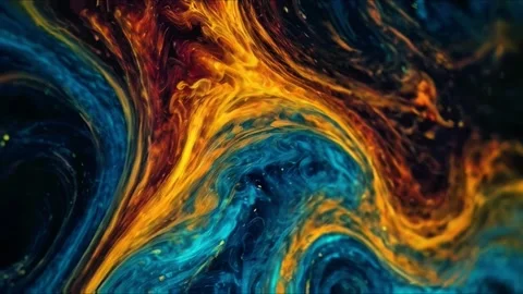Colorful marble liquid flow has unique and beautiful pattern lines. 4K Video stock 295747124