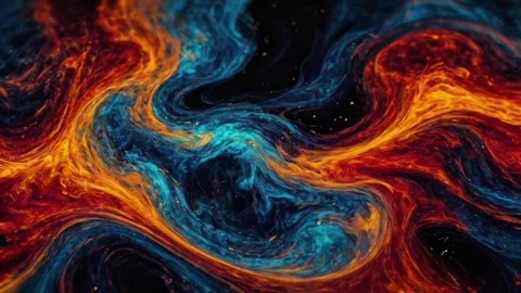 Colorful marble liquid flow has unique and beautiful pattern lines. 4K Video stock 295747155