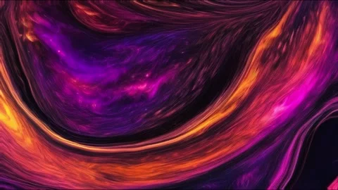 Colorful marble liquid flow has unique and beautiful golden sand line pattern.4K Video stock 295758981