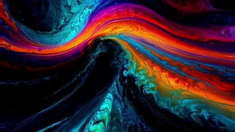 Colorful marble liquid flow has unique and beautiful pattern lines. 4K Video stock 295760481
