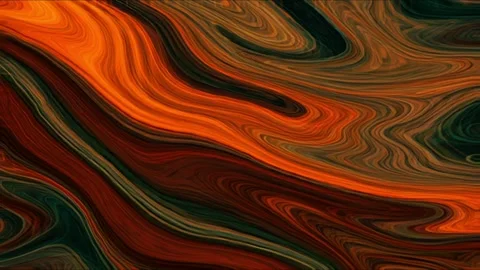 Colorful marble liquid flow has unique and beautiful golden sand line pattern.4K Video stock 295760709
