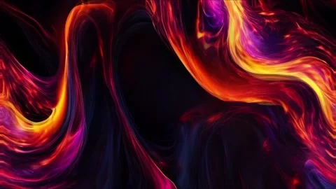 Colorful marble liquid flow has unique and beautiful golden sand line pattern.4K Video stock 295760817
