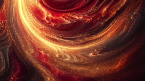 Colorful marble liquid flow has unique and beautiful golden sand line pattern.4K 스톡 동영상 295761389