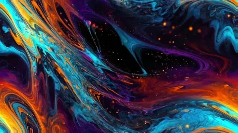 Colorful marble liquid flow has unique and beautiful pattern lines. 4K 스톡 동영상 295761417