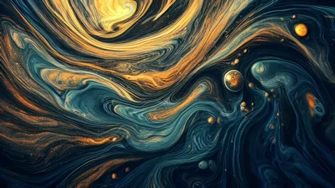 Colorful marble liquid flow has unique and beautiful swirl pattern gold. 4K 스톡 동영상 295762313