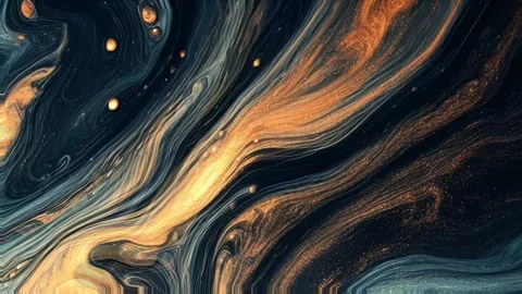 Colorful marble liquid flow has unique and beautiful pattern lines. 4K Stock Footage 295762335