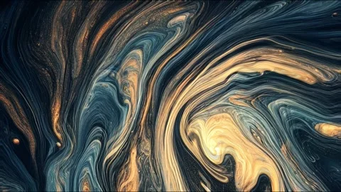 Colorful marble liquid flow has unique and beautiful golden sand line pattern.4K 스톡 동영상 295762414