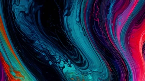 Colorful marble liquid flow has unique and beautiful pattern lines. 4K 스톡 동영상 295763244