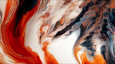 Colorful marble liquid flow has unique and beautiful pattern lines. 4K 스톡 동영상 295763319