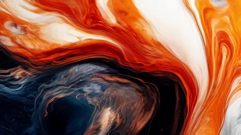 Colorful marble liquid flow has unique and beautiful golden sand line pattern.4K 스톡 동영상 295763355