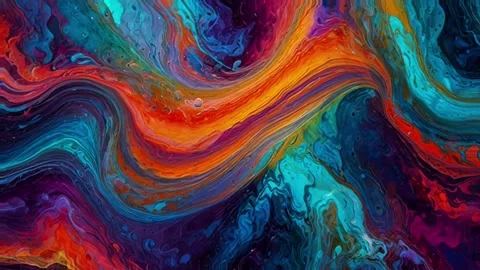 Colorful marble liquid flow has unique and beautiful pattern lines. 4K 스톡 동영상 295763535