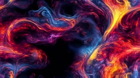 Colorful marble liquid flow has unique and beautiful pattern lines. 4K Stock-Footage 295763636