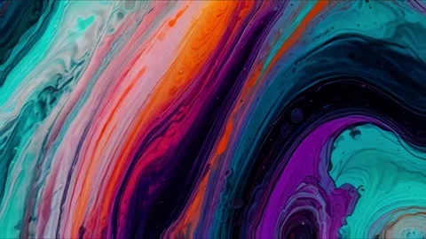 Colorful marble liquid flow has unique and beautiful pattern lines. 4K 스톡 동영상 295763741
