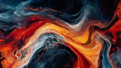 Colorful marble liquid flow has unique and beautiful golden sand line pattern.4K Stock-Footage 295763937