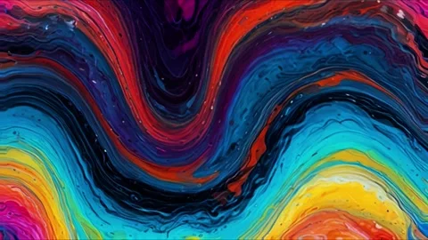 Colorful marble liquid flow has unique and beautiful pattern lines. 4K Stock-Footage 295763994